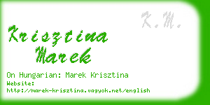 krisztina marek business card